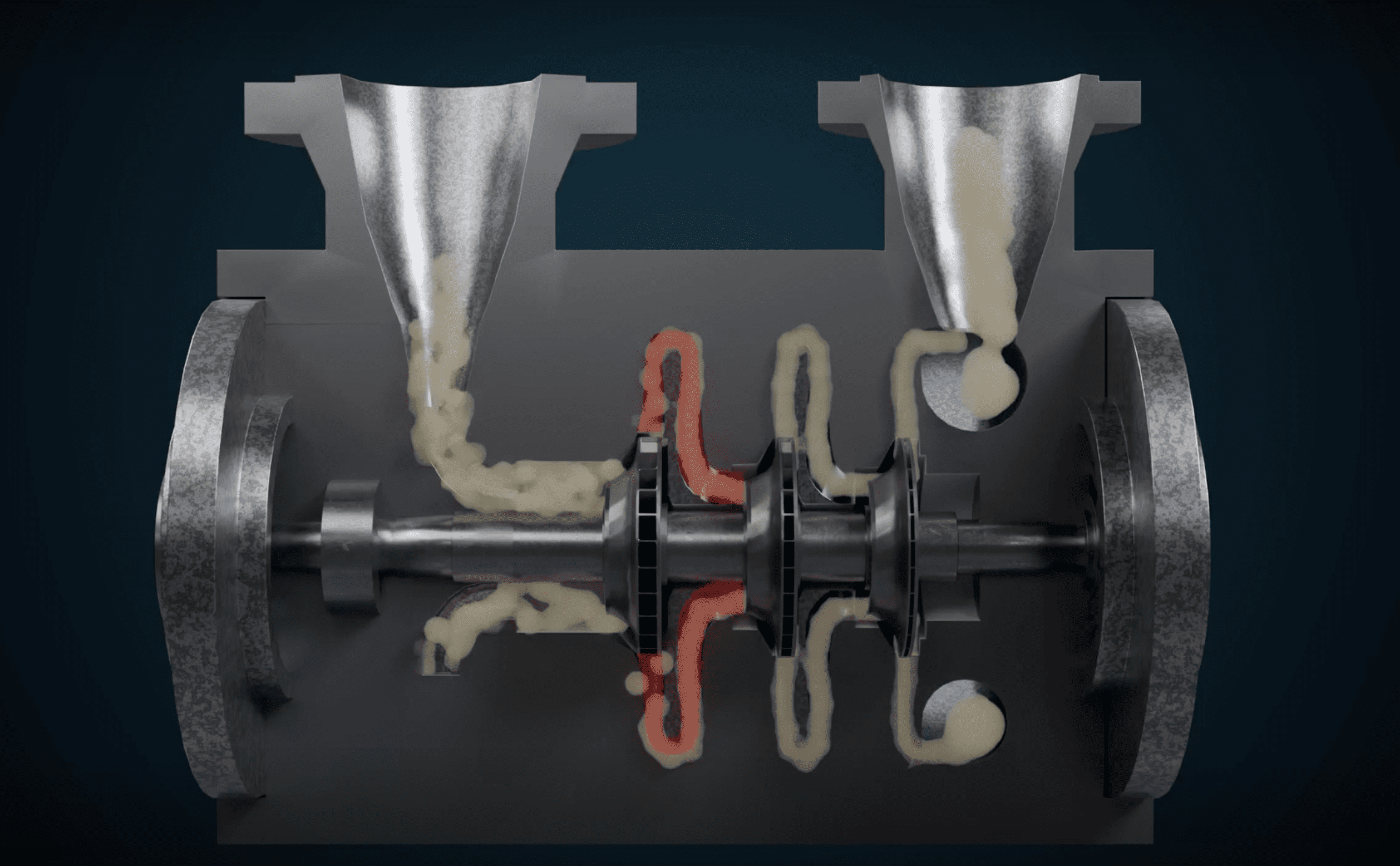 Fødegasskompressor 3D-animert av Polarkonsult i Nord-Norge for Aibel og Equinor.